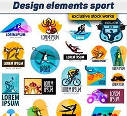 200多个体育运动类标志：Design elements sport